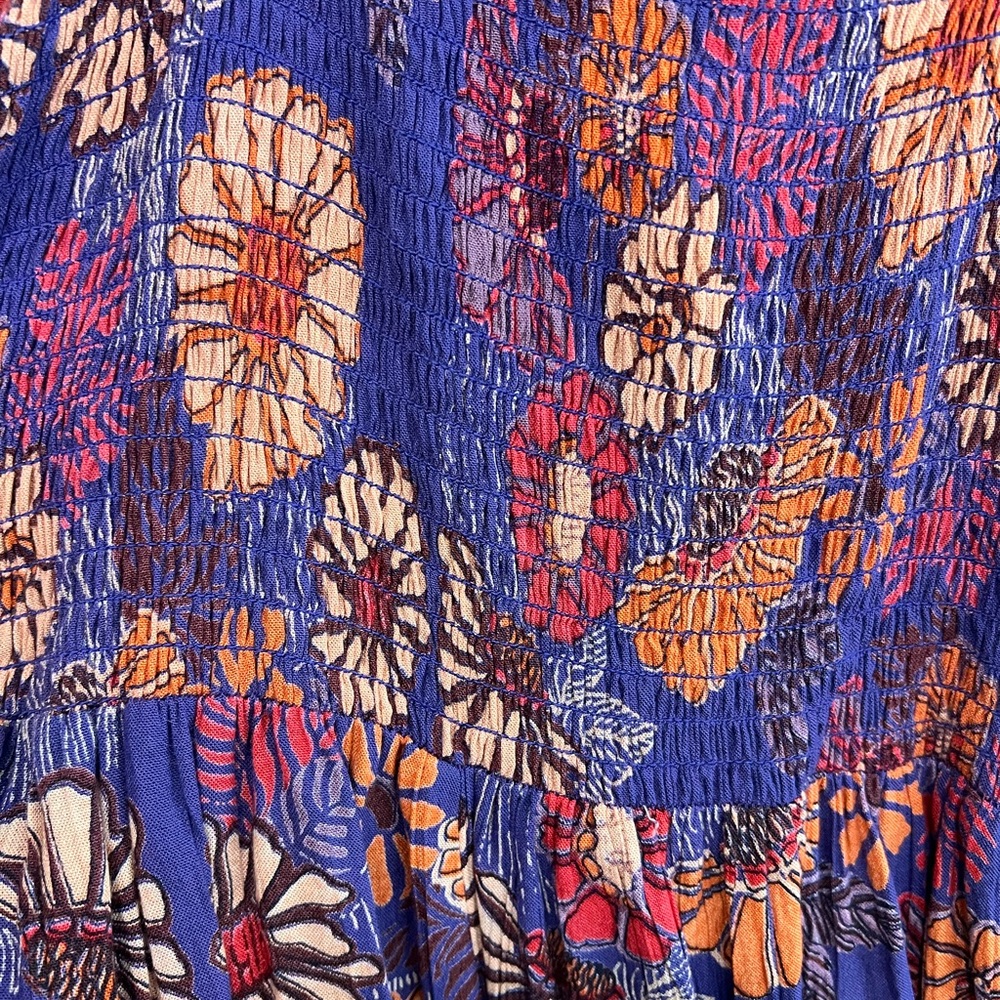 Angie Blue and Orange Floral Dress - Picture 5 of 6